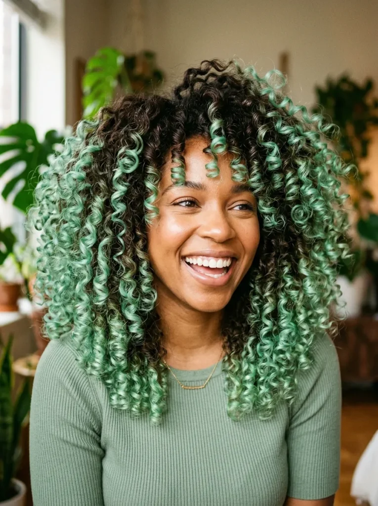 Bouncy Mint Curls