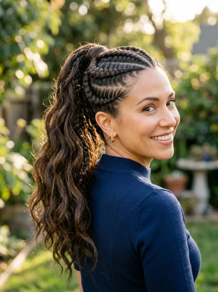 Boxer Braids Ponytail