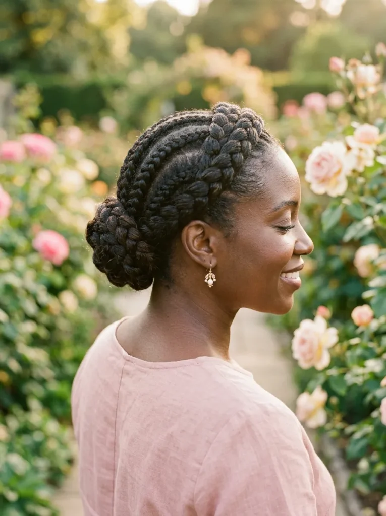 Braided Halo Bun