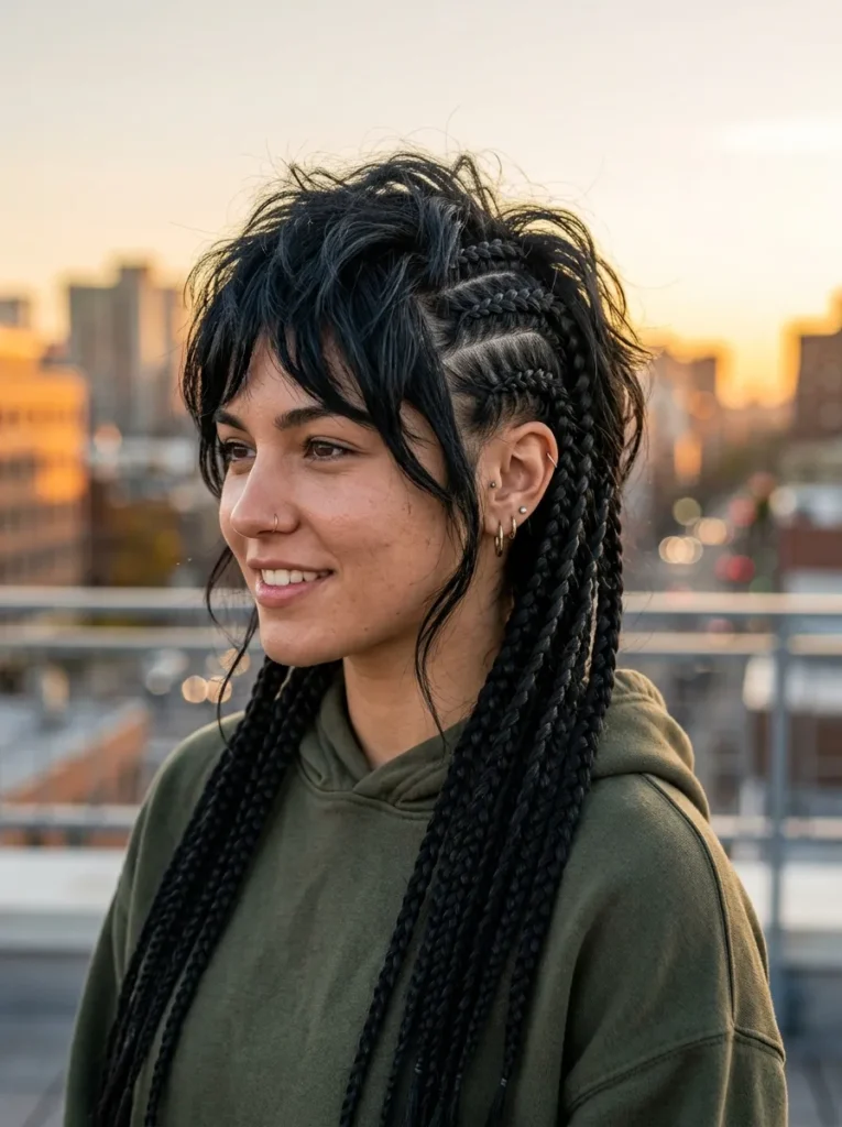 Braided Mullet Style