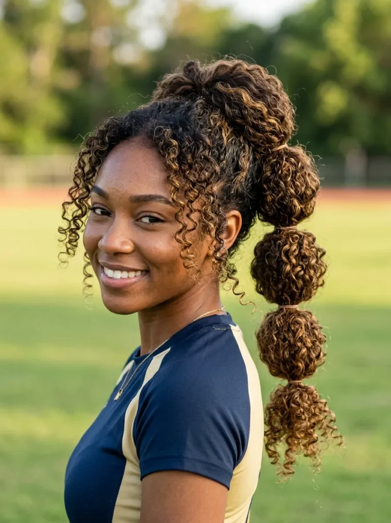 Bubble Ponytail Curls