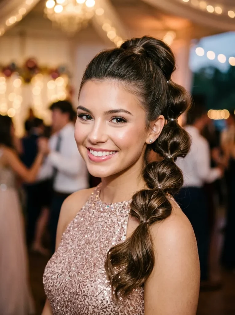 Bubble Ponytail Style