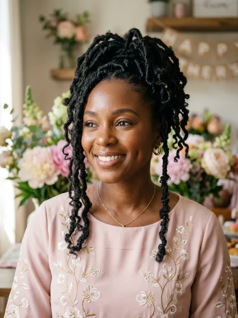 Butterfly Locs Updo