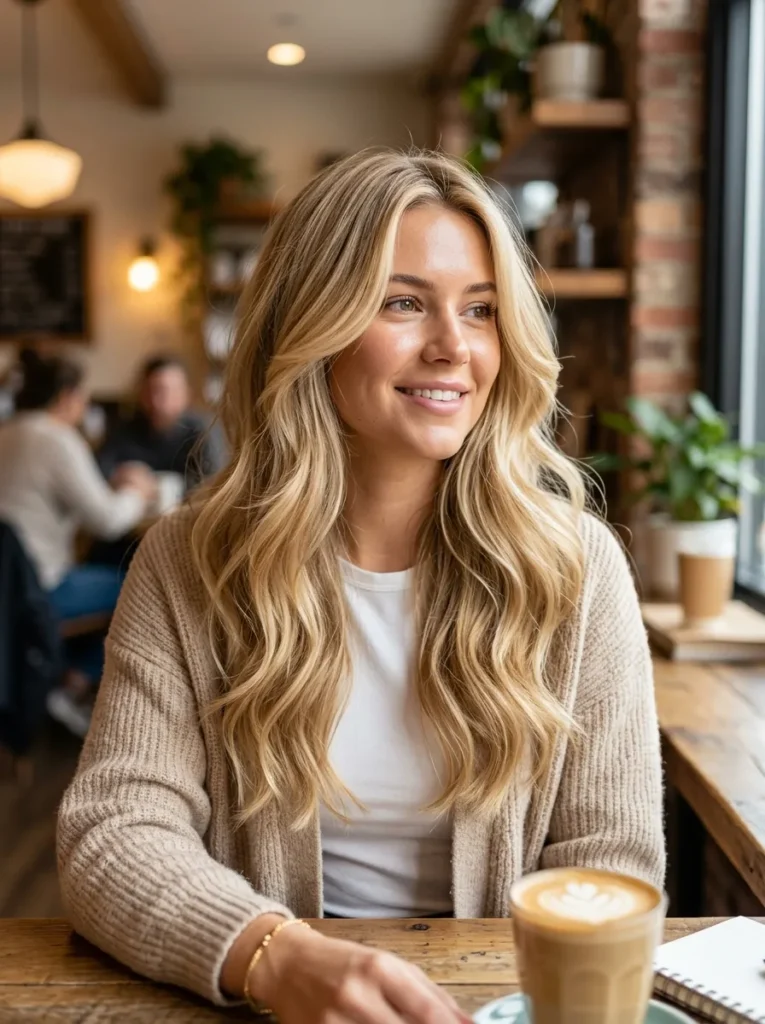 Buttery Honey Blonde Long Layers