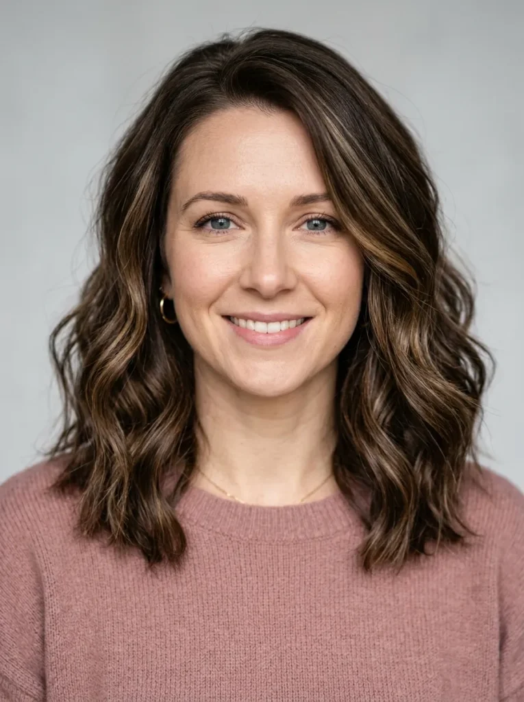 Chocolate Hair with Highlights Lob