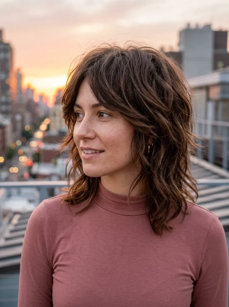 Chocolate Shaggy Bob