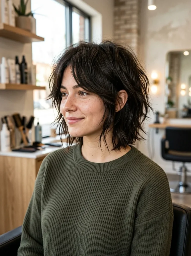 Choppy Shaggy Wolf Bob