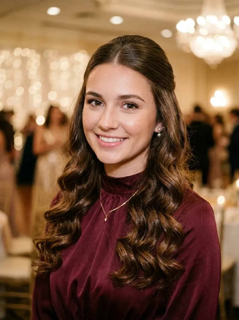 Classic Half Up Half Down Prom Hair