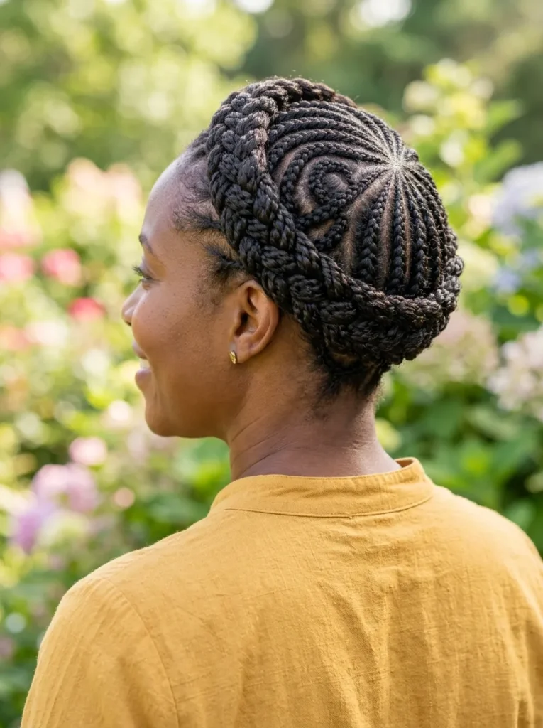 Cornrow Crown Braid