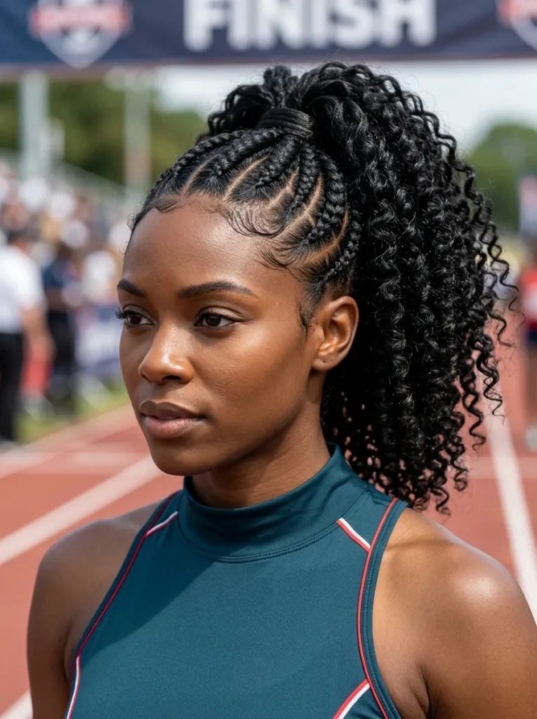 Cornrow High Ponytail