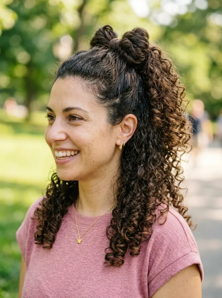 Curly Bow Ponytail
