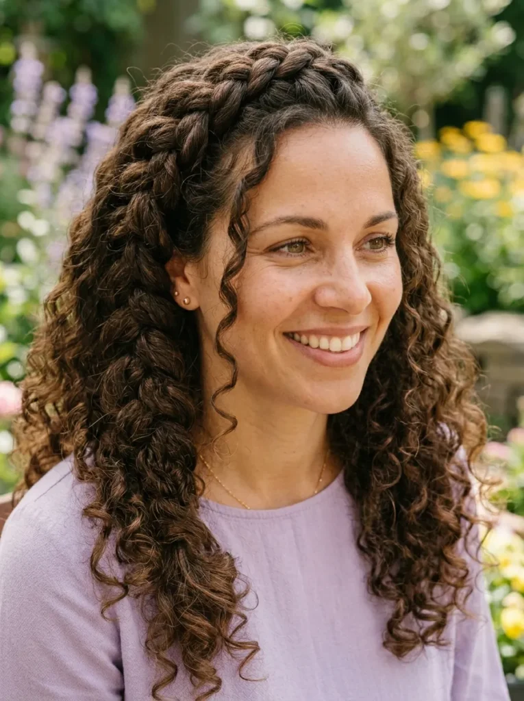 Curly Dutch Braid