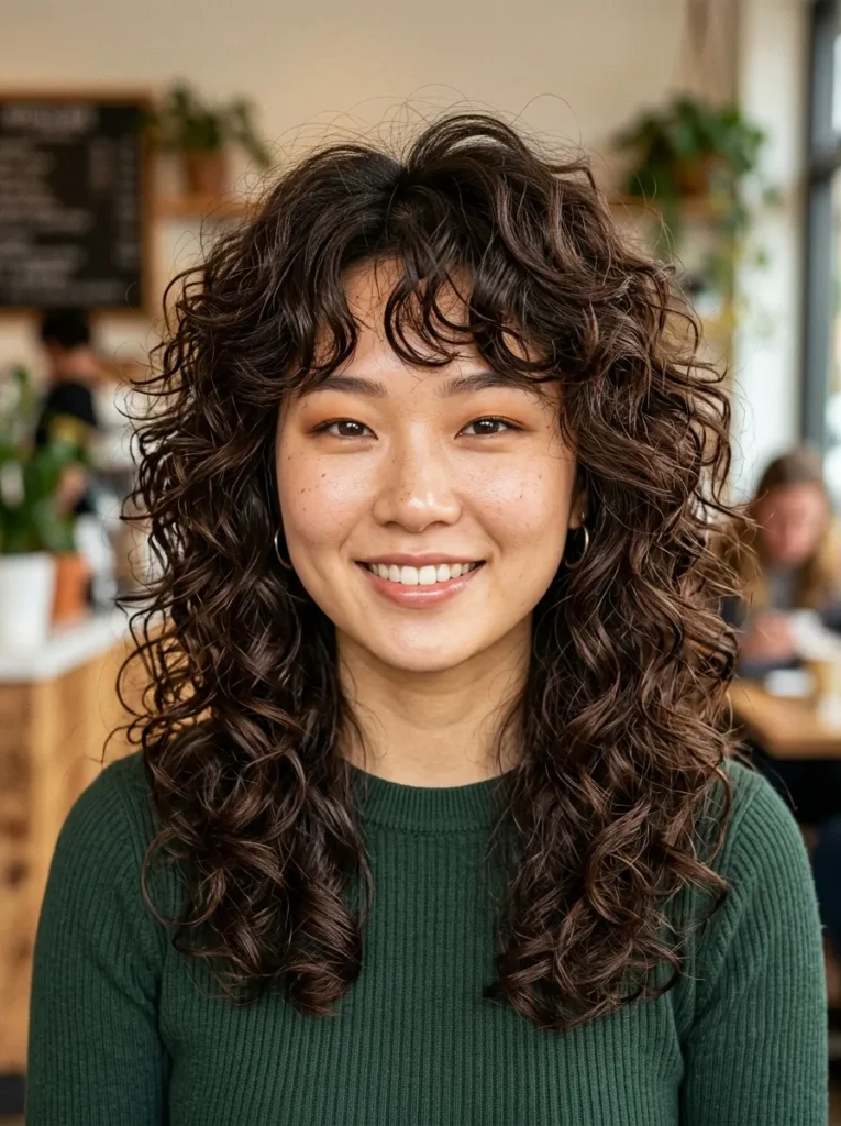 Curly Korean Wolf Cut