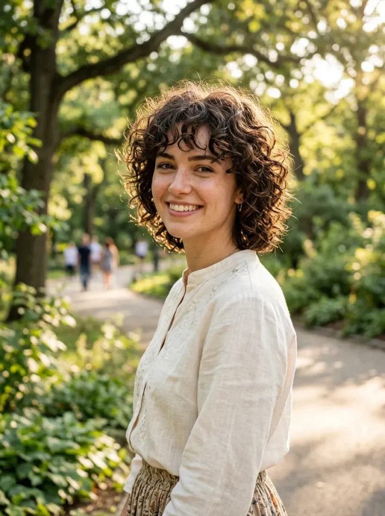 Curly Layered Wolf Cut