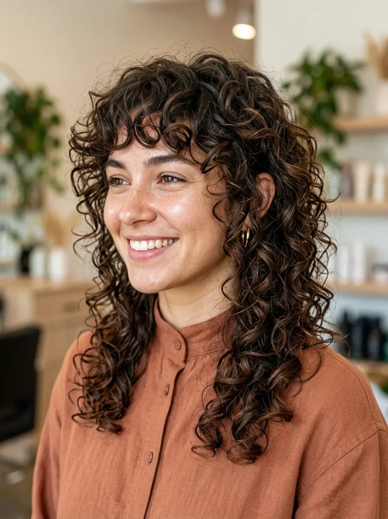 Curly Mullet Wolf Cut