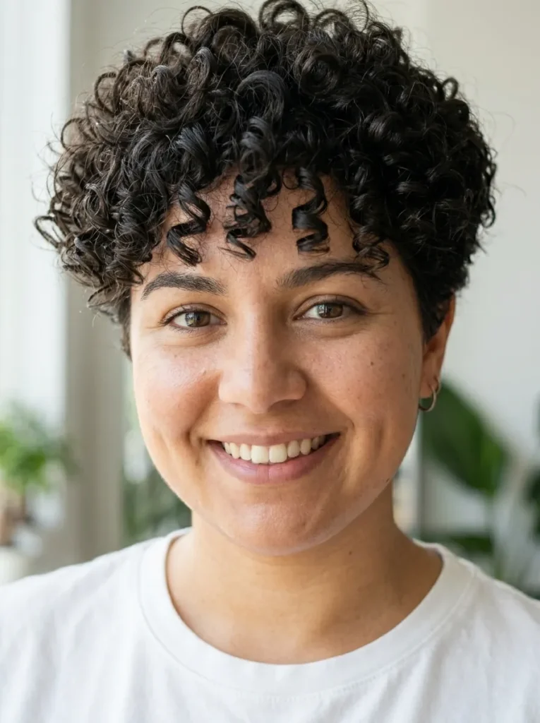 Curly Pixie Style