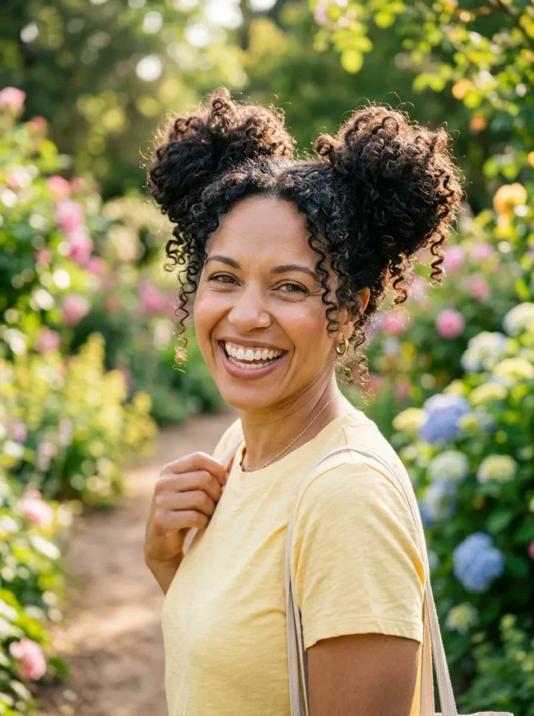Curly Space Buns