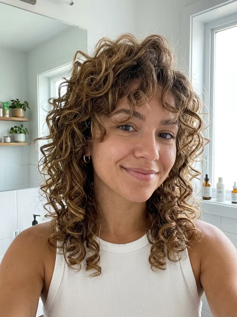 Curly Textured Wolf Cut