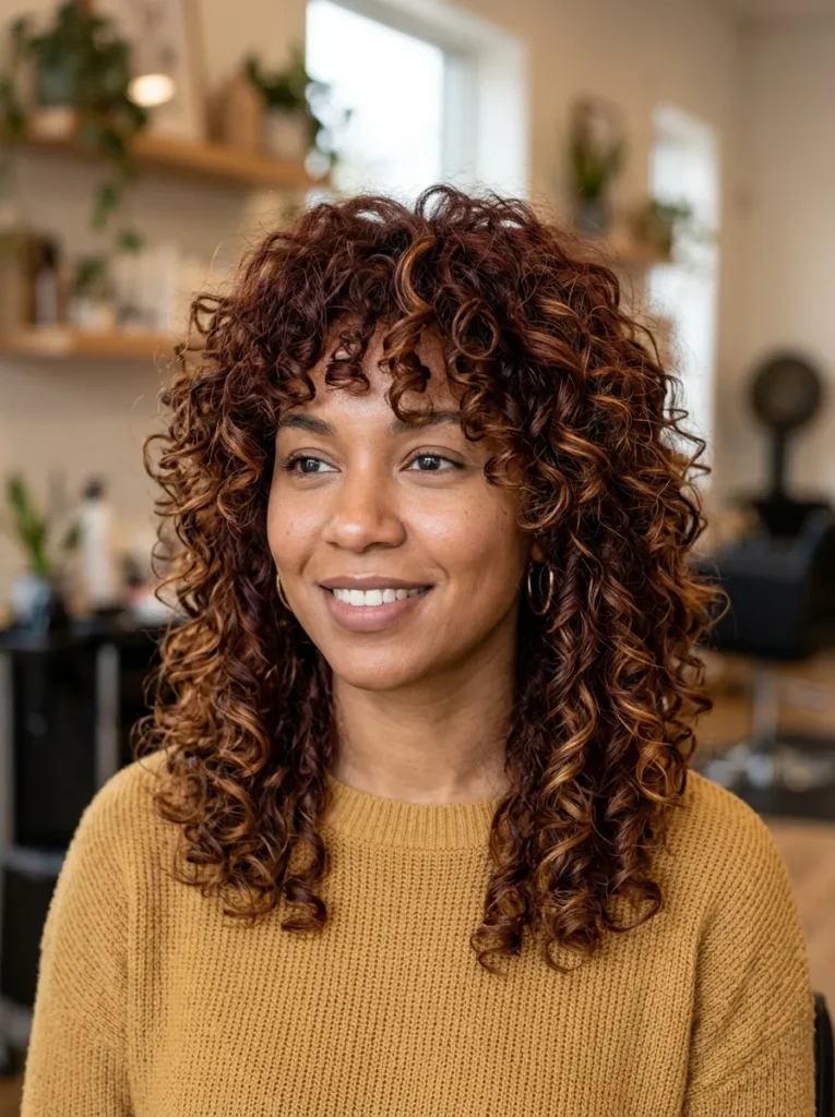 Curly Textured Wolf Cut