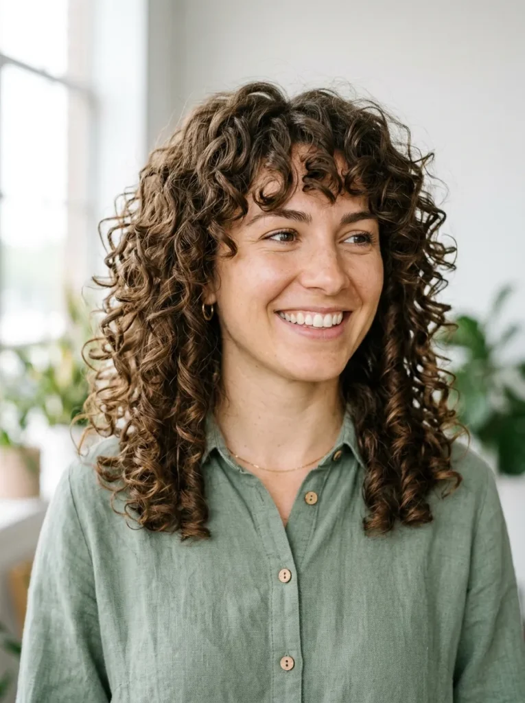 Curly Tousled Wolf Cut