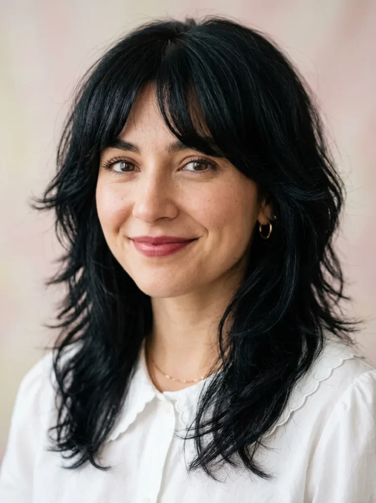 Curtain Bang Wolf Cut