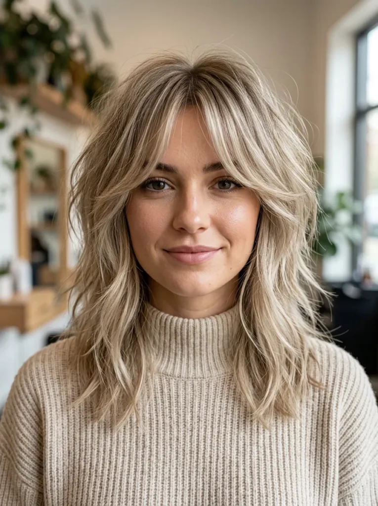 Curtain Bang Wolf Cut