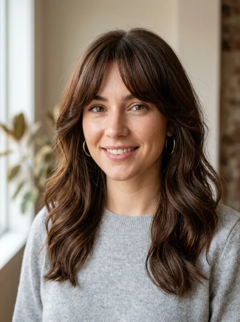 Curtain Bangs Chocolate