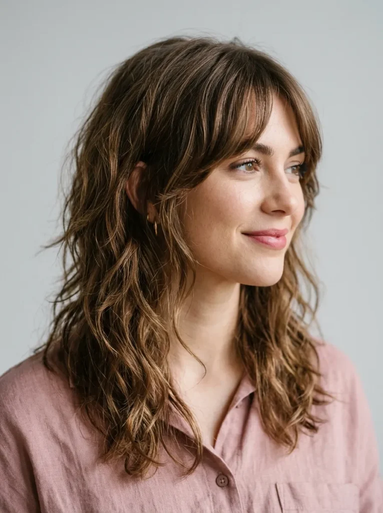 Curtain Bangs Wolf Cut