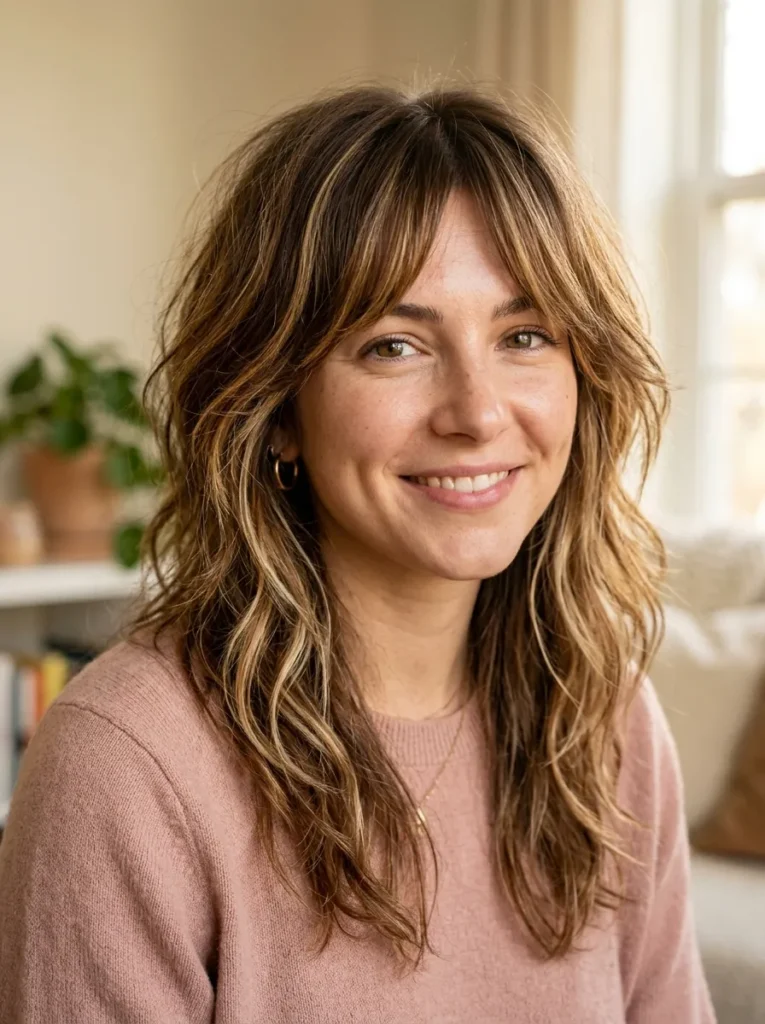 Curtain Bangs Wolf Cut