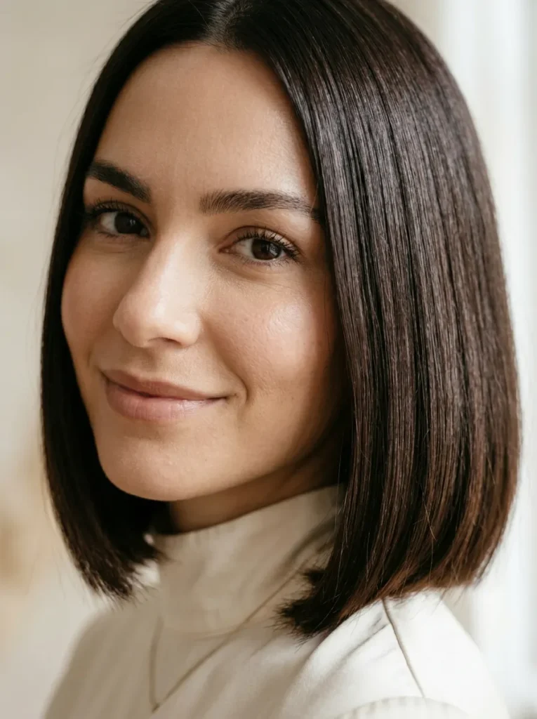 Dark Chocolate Hair Color Bob