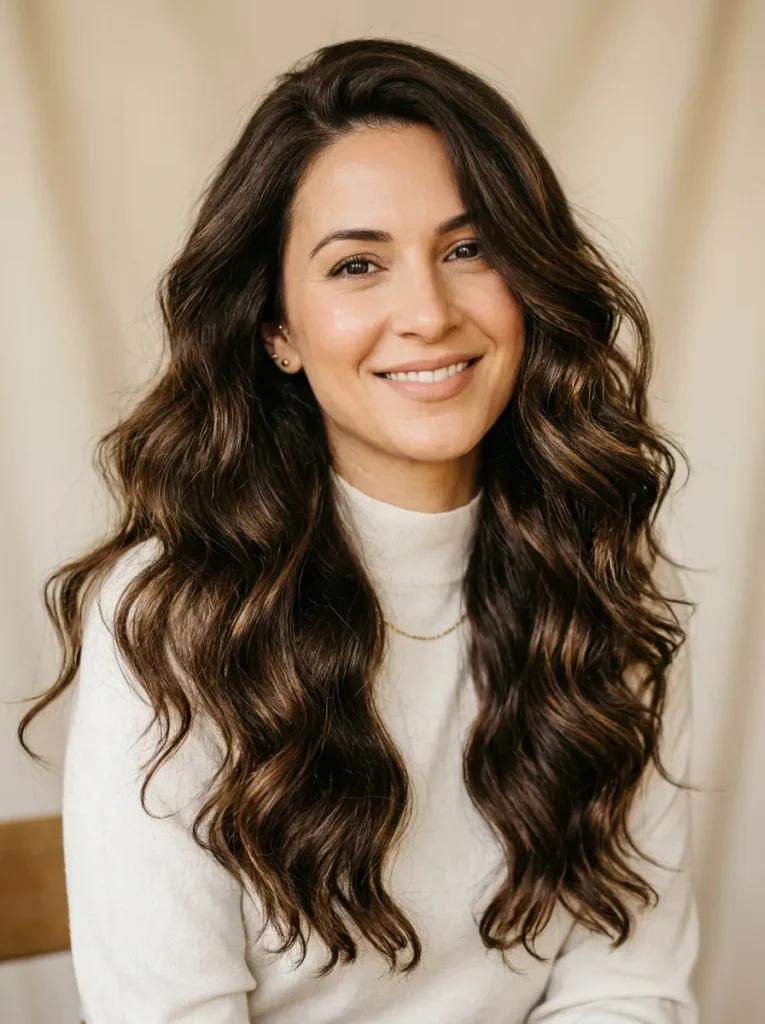 Dark Chocolate Hair Color Waves