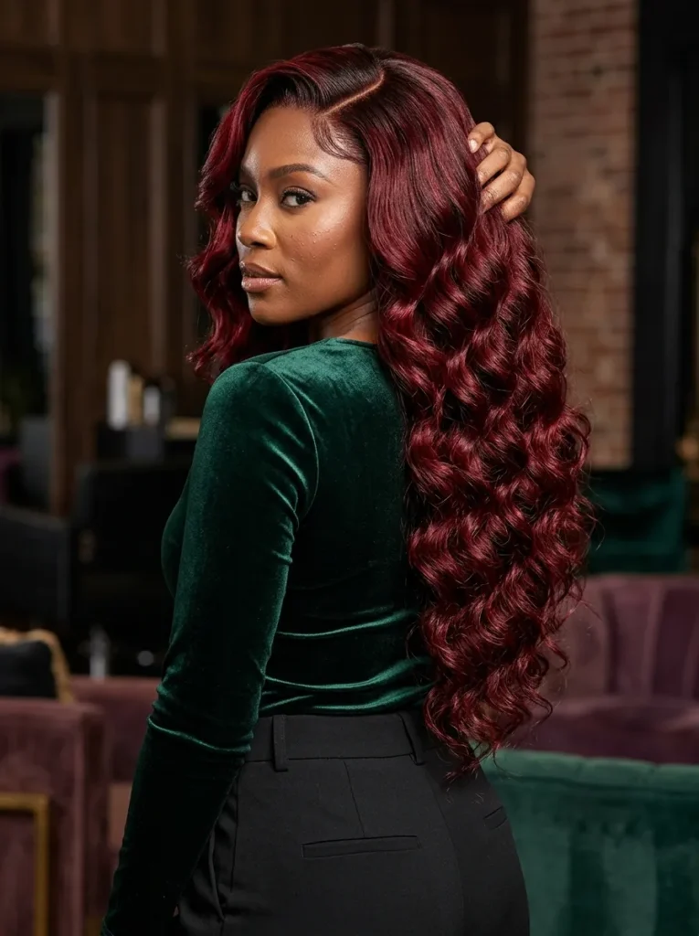 Deep Wave Red Weave