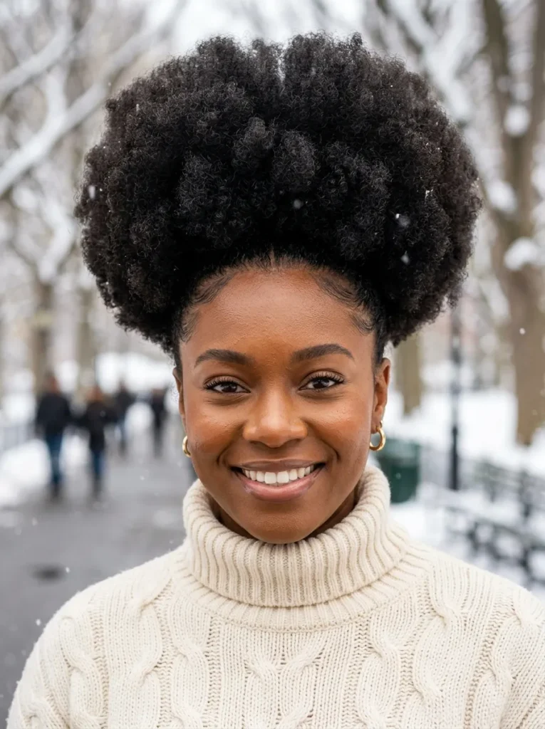 Defined Afro Puff