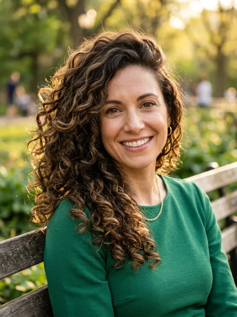 Defined Side Swept Curls