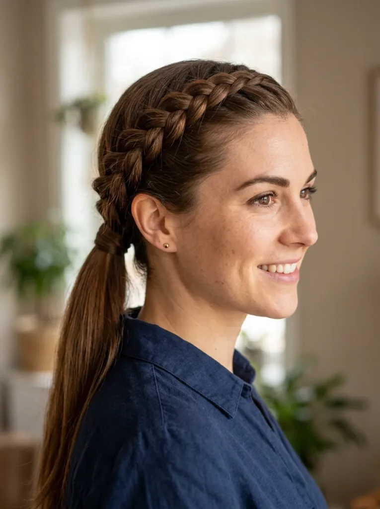 Dutch Braid Ponytail