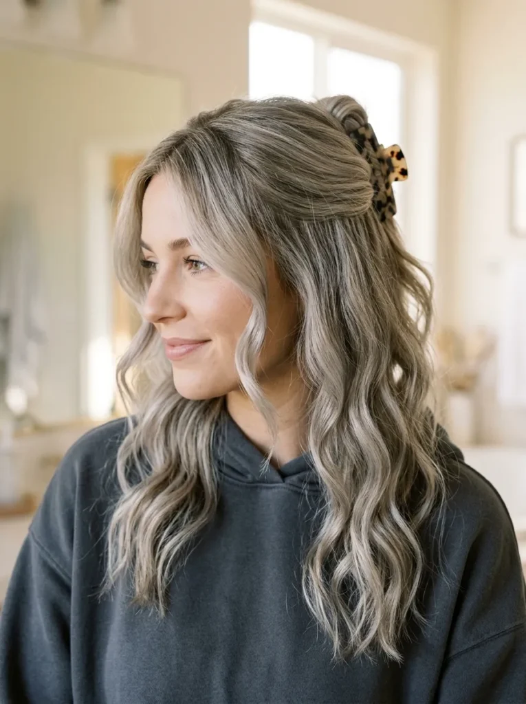 Easy Claw Clip Half Up