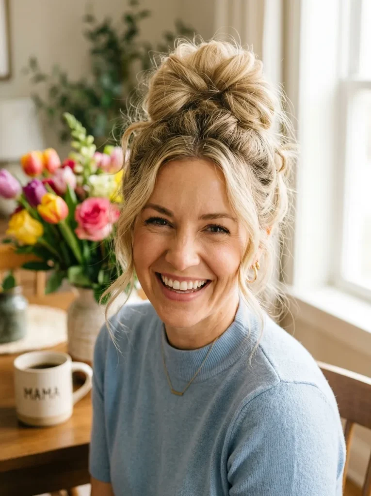Easy Top Knot Bun