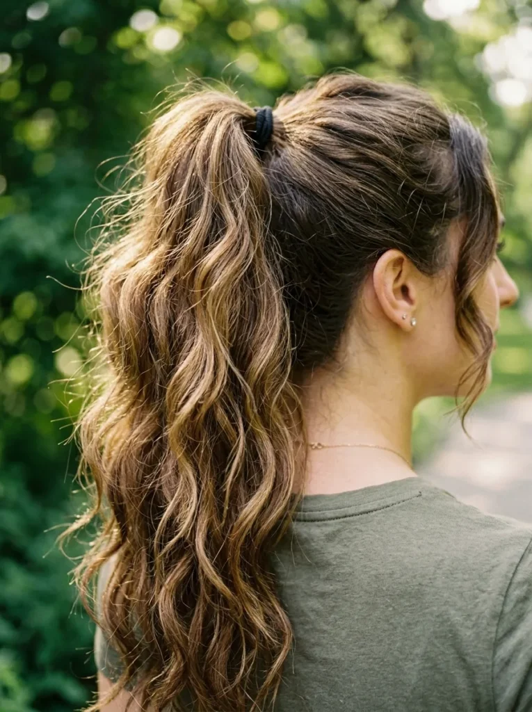 Easy Wavy Ponytail