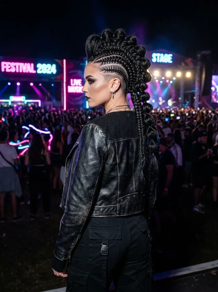 Edgy Braided Mohawk