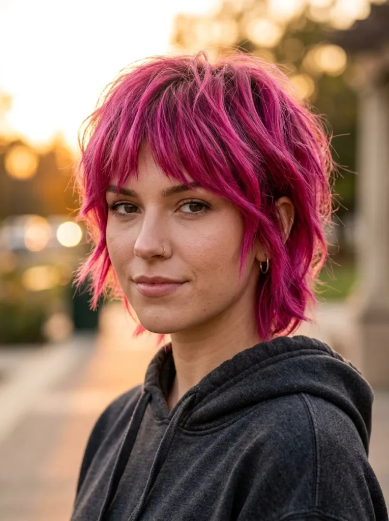 Edgy Short Pink Cut