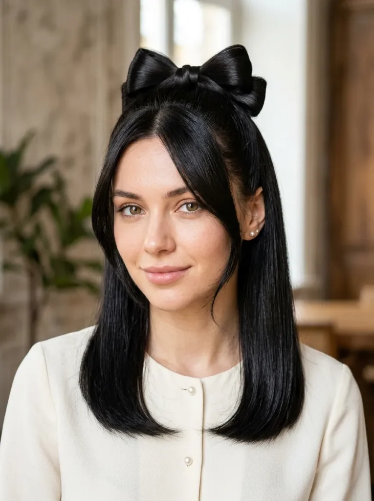 Elegant Bow Half Up