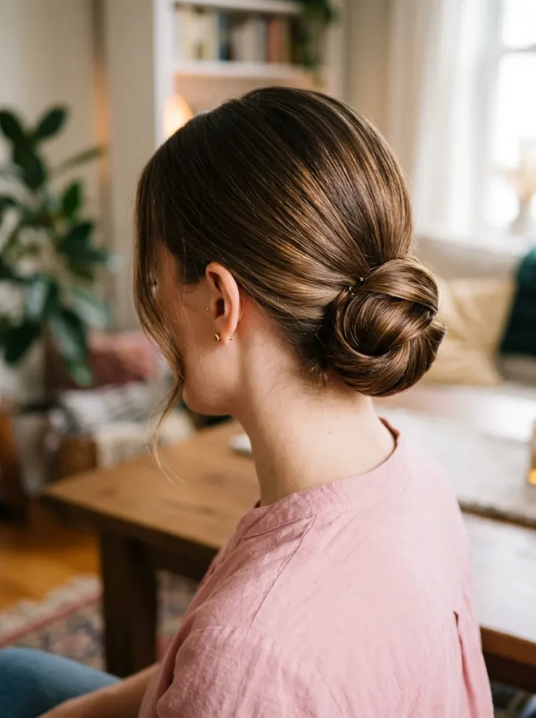 Elegant Brown Sugar Chignon
