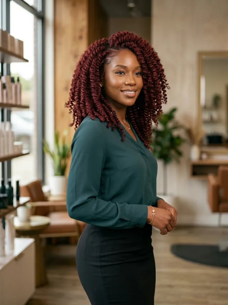 Elegant Twist Out Red Weave