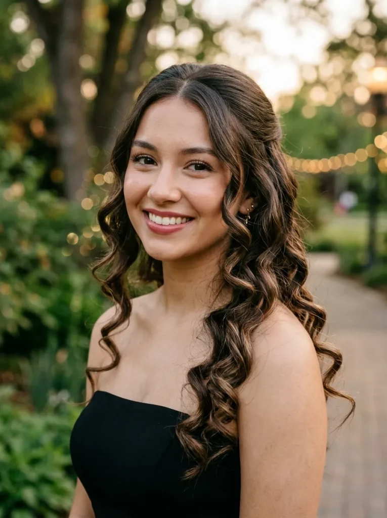 Elegant Waterfall Curls
