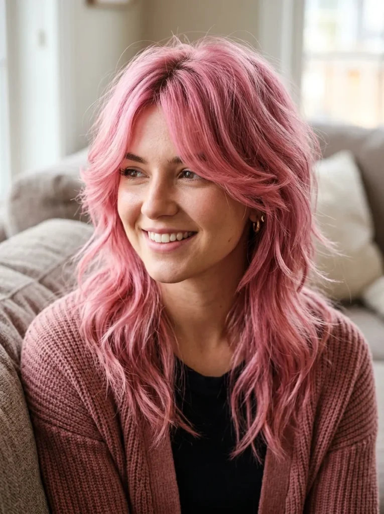 Face Framed Pink Layers