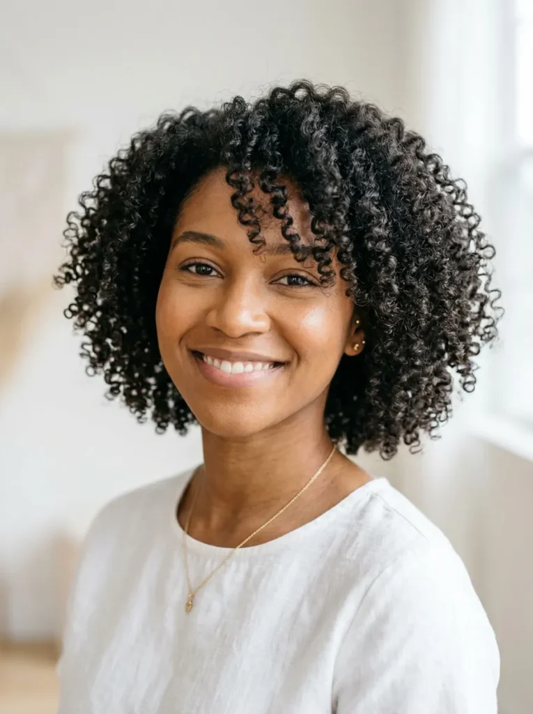 Face Framing Curly Hair Bob