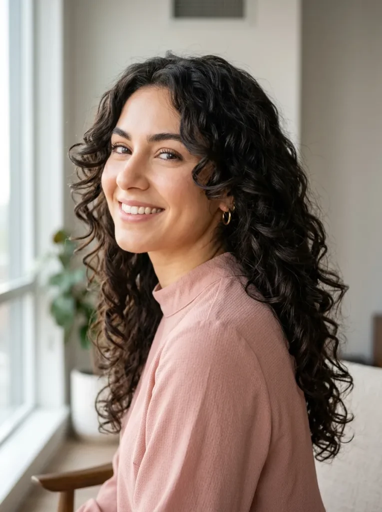 Face Framing Curly Hair Layers