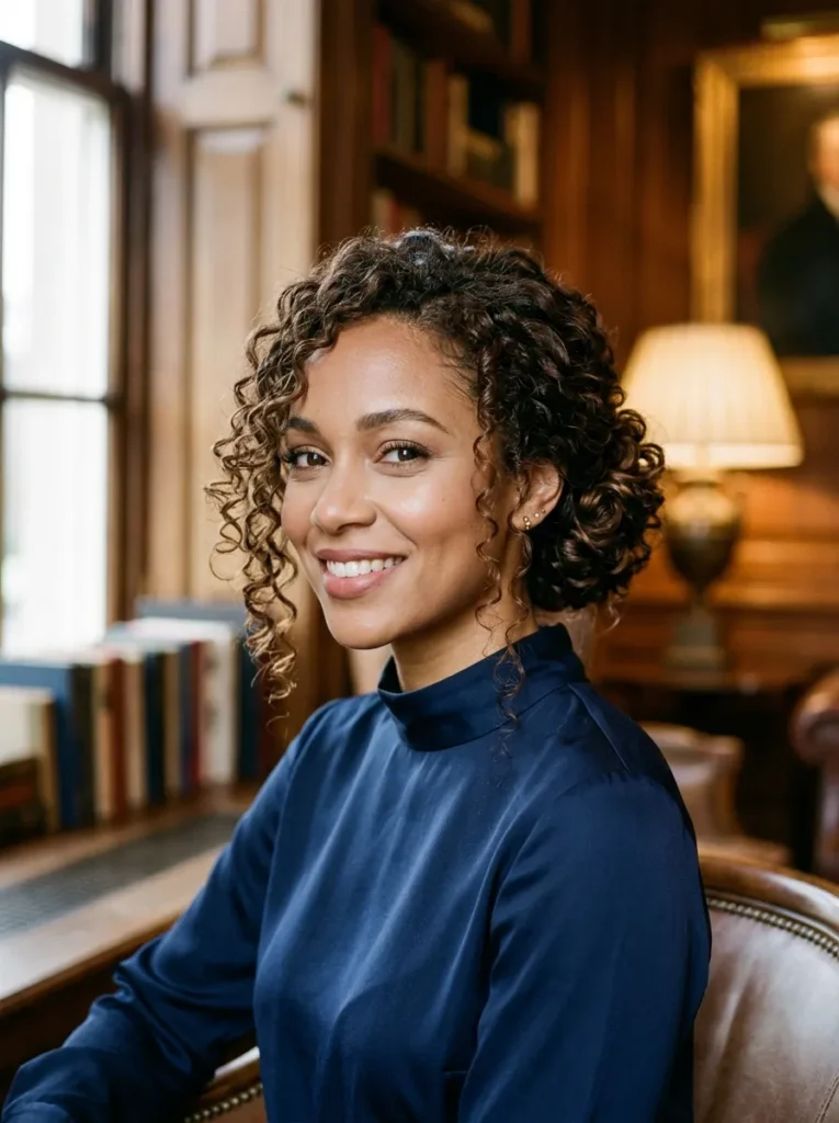Face Framing Curly Hair Updo