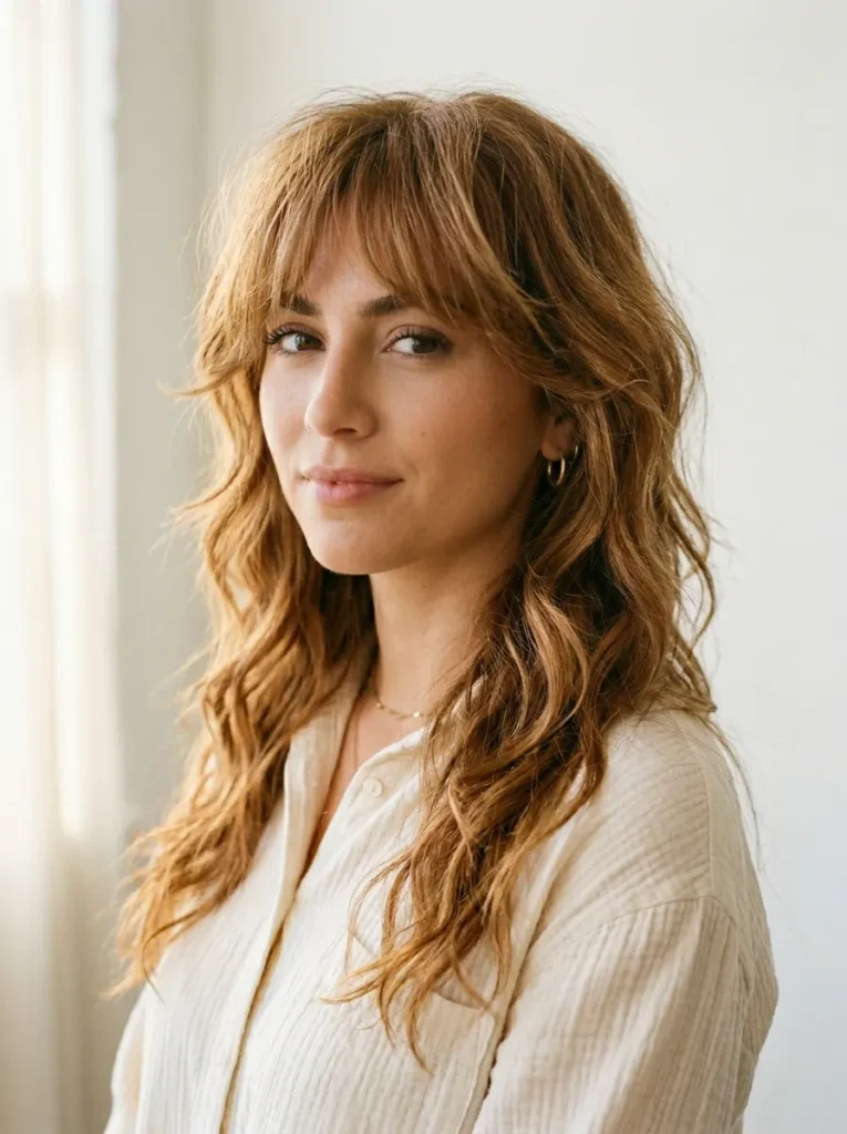 Feathered Bangs Wolf Cut