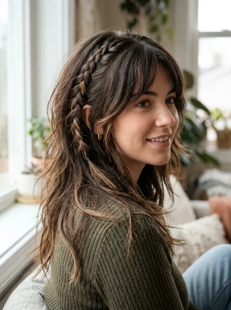 Feathered Wolf Cut Braids